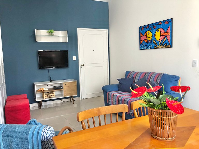 Apartamento Vista Mar nas Pitangueiras com 1 Vaga