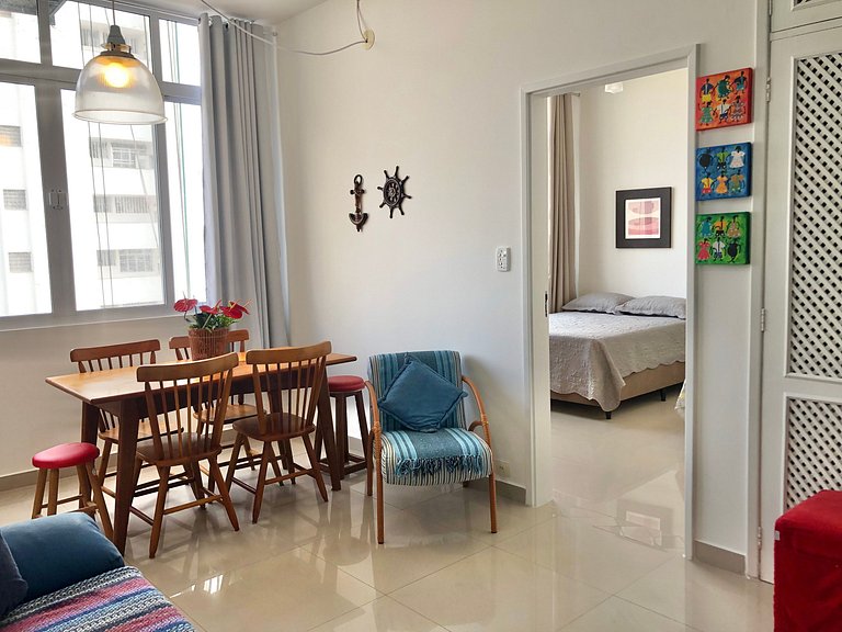 Apartamento Vista Mar nas Pitangueiras com 1 Vaga