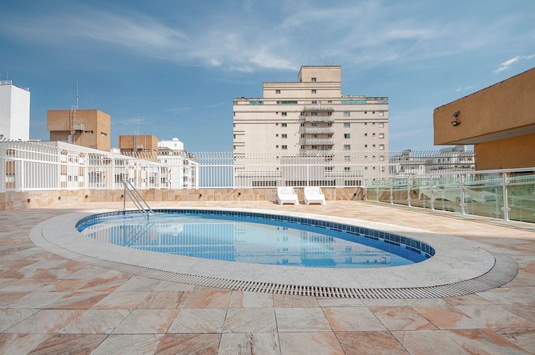 Flat no Boulevard Center com Piscina e Sauna