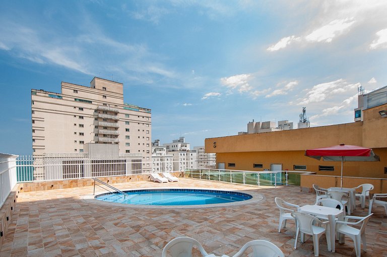 Flat no Boulevard Center com Piscina e Sauna