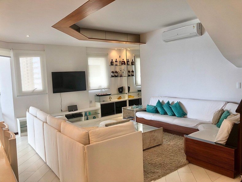 Lindo Duplex pé na areia - 3 Suítes e 2 Vagas